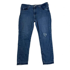 Levi’s 711 skinny ankle jeans women’s 32 raw hem